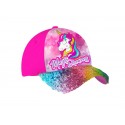 Cappello Unicorno con visiera e paillettes - TG.50 Bambina