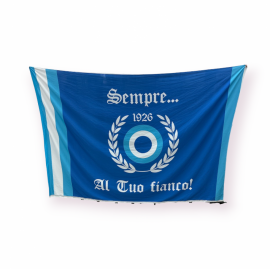 Bandierone Napoli 100x150cm Bandiera Forza Napoli 1926 sempre al tuo fianco Ultras