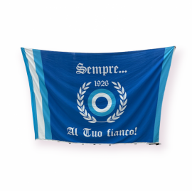 Bandierone Napoli 100X160 cm Bandiera Scacchi Azzurro