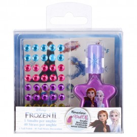 Frozen Disney Set cosmetico con Smalto e Strass per unghie 9x3x9 idea regalo Bambina
