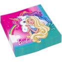 Barbie con Unicorno tovaglioli carta 20 pz Disney compleanno bimbi coordinato tavola festa tema Bambini