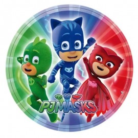 8 piatti in cartone  Super Pigiamini Pjmasks  23cm Feste & Compleanni Bambini