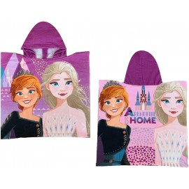 "Poncho Mare Piscina  Frozen Elsa Anna Disney, Microcotone - 110x55 cm"