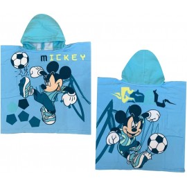Poncho Mare Piscina Mickey Mouse Disney Asciugamano Accappatoio Microcotone cm110X55cm