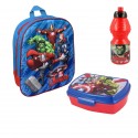 SET SCUOLA  ASILO MATERNA AVENGERS MARVEL - ZAINETTO 3D PORTAMERENDA E BORRACCIA