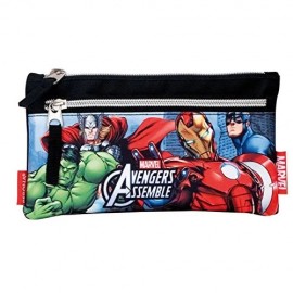 Astuccio Scuola Bustina Porta Pastelli -Colori -Doppia Cerniere Avengers Marvel 22x12cm