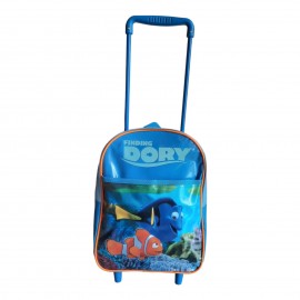 ZAINO ASILO CON TROLLEY DORY NEMO DISNEY  RUOTE MANICO ALLUNGABILE CM 30