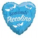 Palloncino Foil 18" Cuore Rosa Nascita Benvenuta Piccolina CM.45