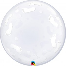 Palloncino Bubble con Piedini cm.61/24″ Nascita Battesimo Festa