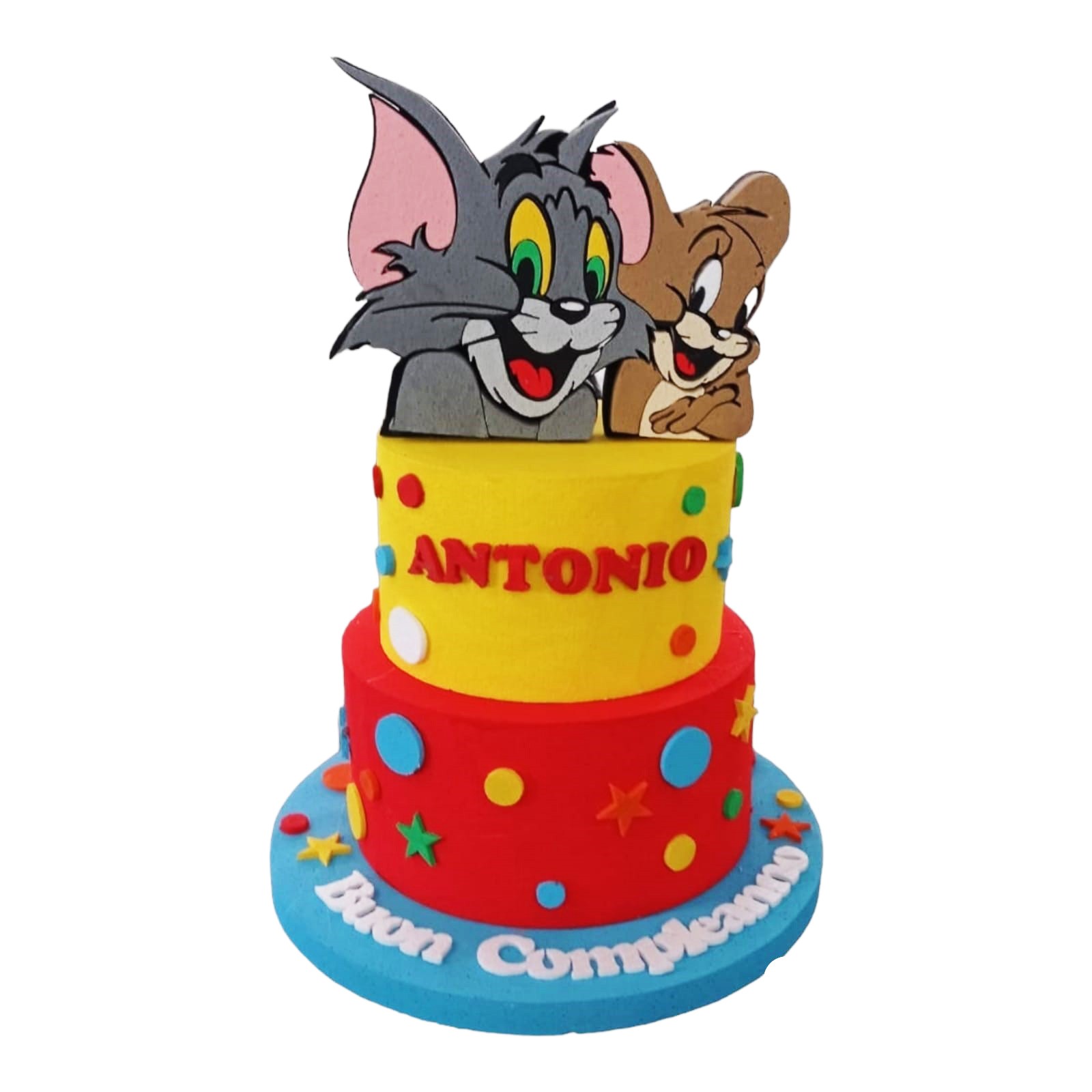 Torta Scenografica Personalizzabile a tre piani Tom e Jerry – Smart Print