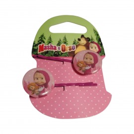 Elastici per capelli Masha e Orso Ferma coda Colore Viola 2 pezzi Bambina