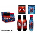 BORRACCIA-BOTTIGLIA IN ACCIAO INOSSIDABILE SPIDERMAN MARVEL CON TAPPO SVITABILE 500 ML BAMBINA