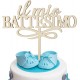 Cake Topper per Battesimo in plexiglass specchiato - Silhouette Il Mio Battesimo Decorazione Torta