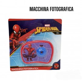 Gadget Compleanno Gioco Macchina Fotografica con Luce in Blister Spiderman Marvel regalini fine festa Bambino