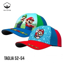 Cappello con visiera per bambini Super Mario Bros cappello da baseball regolabile