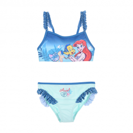 COSTUME MARE ARIEL DISNEY PRINCIPESSE BIKINI 2 PEZZI BAMBINA - AZZURRO