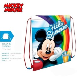 SACCA BORSA ZAINO ZAINETTO DISNEY MICKEY MOUSE TOPOLINO  BAMBINO SCUOLA E TEMPO LIBERO