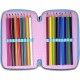 ASTUCCIO SCUOLA UNICORNO DISNEY 3 ZIP/CERNIERE PORTA COLORI CARIOCA CM. 20X13X6