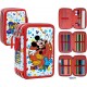 ASTUCCIO SCUOLA UNICORNO DISNEY 3 ZIP/CERNIERE PORTA COLORI CARIOCA CM. 20X13X6