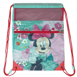 SACCA MINNIE MOUSE DISNEY CON CHIUSURA A COULISSE TASCA FRONTALE BORSA TEMPO LIBERO PALESTRA  BAMBINA