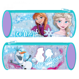 Astuccio scuola tombolino Frozen Disney Portacolori Cilindro Morbido Bambini 22X8X8
