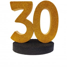  Numero 30 in Polistirolo - Centro Tavola per Feste di Anniversario o Compleanno (50 cm)