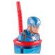 BICCHIERE CON CANNUCCIA RIPIEGABILE CAPITAN AMERICA MARVEL PERSONAGGIO 3D BPA FREE 360 ml  BAMBINO