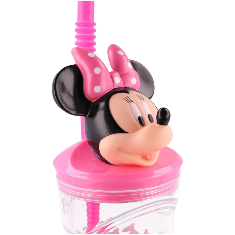 Disney Minnie Mouse Borraccia in Acciaio 360 ml con Cannuccia