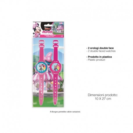 BRACCIALE OROLOGIO OLOGRAFICO MINNIE DISNEY REGALINI FINE FESTA 2PZ