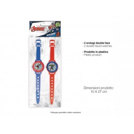 BRACCIALE OROLOGIO OLOGRAFICO AVENGERS MARVEL REGALINI FINE FESTA BAMBINO 2PZ