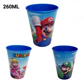 Bicchiere Plastica Super Mario Bros Nintendo 260 ml Scuole e tempo libero Bambina