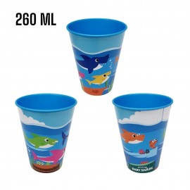 Bicchiere Plastica Baby Shark Disney 260 ml Scuole e tempo libero Bambina