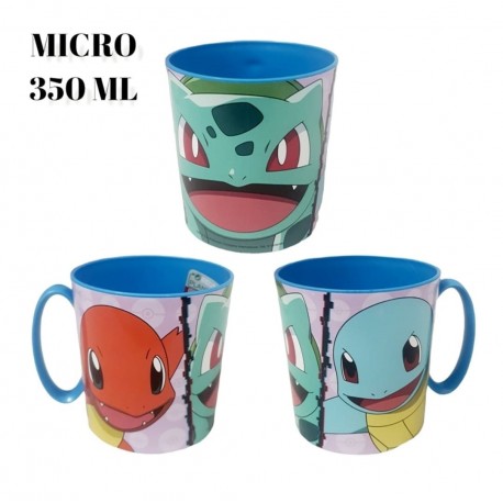 Tazza plastica per microonde Pokémon Disney 350ml Mug BambinI PIKACHU