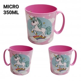 Tazza plastica per microonde Unicorno Disney 350ml  Mug Bambina