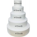 Set di 5 Basi Rotonde in Polistirolo per Cake Design - Ideali per Torte Multilivello