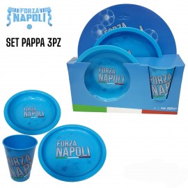 SET PAPPA FROZEN DISNEY PIATTO PIANO PIATTO FONDO E BICCHIERE BAMBINA