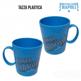 Tazza Plastica con manico Forza Napoli mug microonde 350ml Scuola e tempo libero Bambini