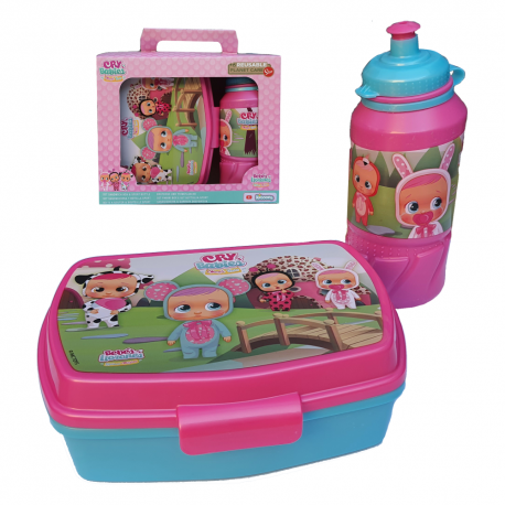 Set Merenda Disney Borraccia Plastica + Box Porta Pappa-colazione Bing il Coniglietto