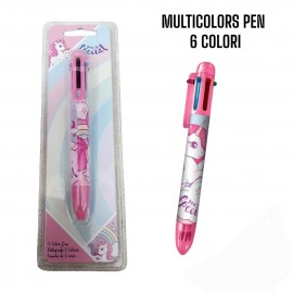 Penna in blister Frozen a sei colori con laccio Disney Bambina