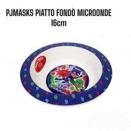 Piatto Fondo Pjmasks in Plastica per Microonde diametro 16 cm Piatti Bambino