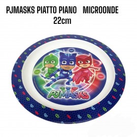 Piatto Piano Pjmasks in Plastica per Microonde diametro 22 cm Piatti Bambino