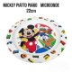 Piatto Piano Mickey Mouse Disney Plastica microonde diam.22cm Bambini