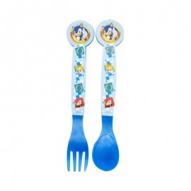 POSATE MICKEY MOUSE DISNEY TOPOLINO SET FORCHETTA E CUCCHIAIO IN PLASTICA BPA FREE