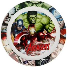 Piatto Piano Avengers Marvel Plastica microonde diam.22cm Bambino Hulk Capita America Iron Men