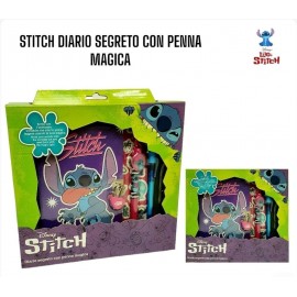 Diario Segreto Disney Stitch II con Lucchetto - Include 1 Penna Magica, 1 Penna Clip, e 2 Fogli di Stickers