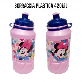 Borraccia in Plastica Minnie Mouse Disney con Beccuccio 420 ml Scuola Sport Tempo Libero Bambina