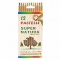 SCATOLA DA 12 MATITE COLORATE DI LEGNO NATURA  – PASTELLI COLORATI CON MINA RESISTENTE