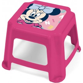 Sgabello  Tavolino Sedia in plastica Disney Minnie con immagine stampata 27x27x21 cm Idea Regalo Bambina