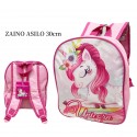 Zaino Scuola Asilo Unicorno Disney Borsa Scuola Materna Bambina cm 30