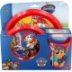 Set Scuola Asilo 3 pz Paw Patrol Pack Completo Zainetto Tombolino porta colori Set Pranzo completo